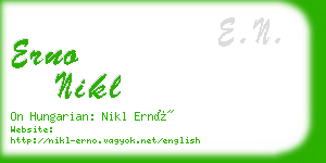 erno nikl business card